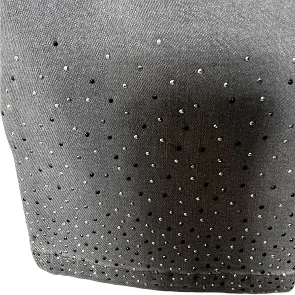 #30 Wit & Wisdom Lux Touch High Rise Gray Rhinestones Ab Solution’s Jeans - Picture 4 of 10